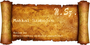 Makkai Szabolcs névjegykártya